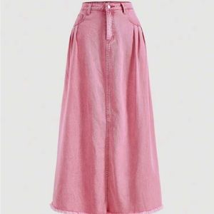SHEIN pink jeans skirt, size 29
